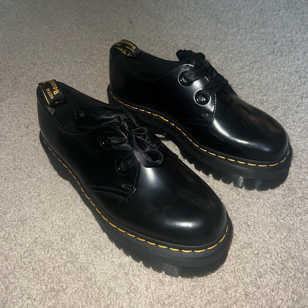 Dr. Martens Holly Women’s Leather Platform Shoes